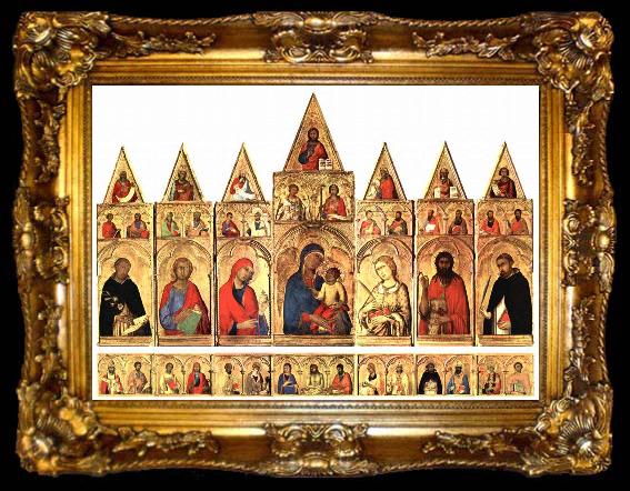 framed  Simone Martini Madonna with the Holy Ones,, ta009-2